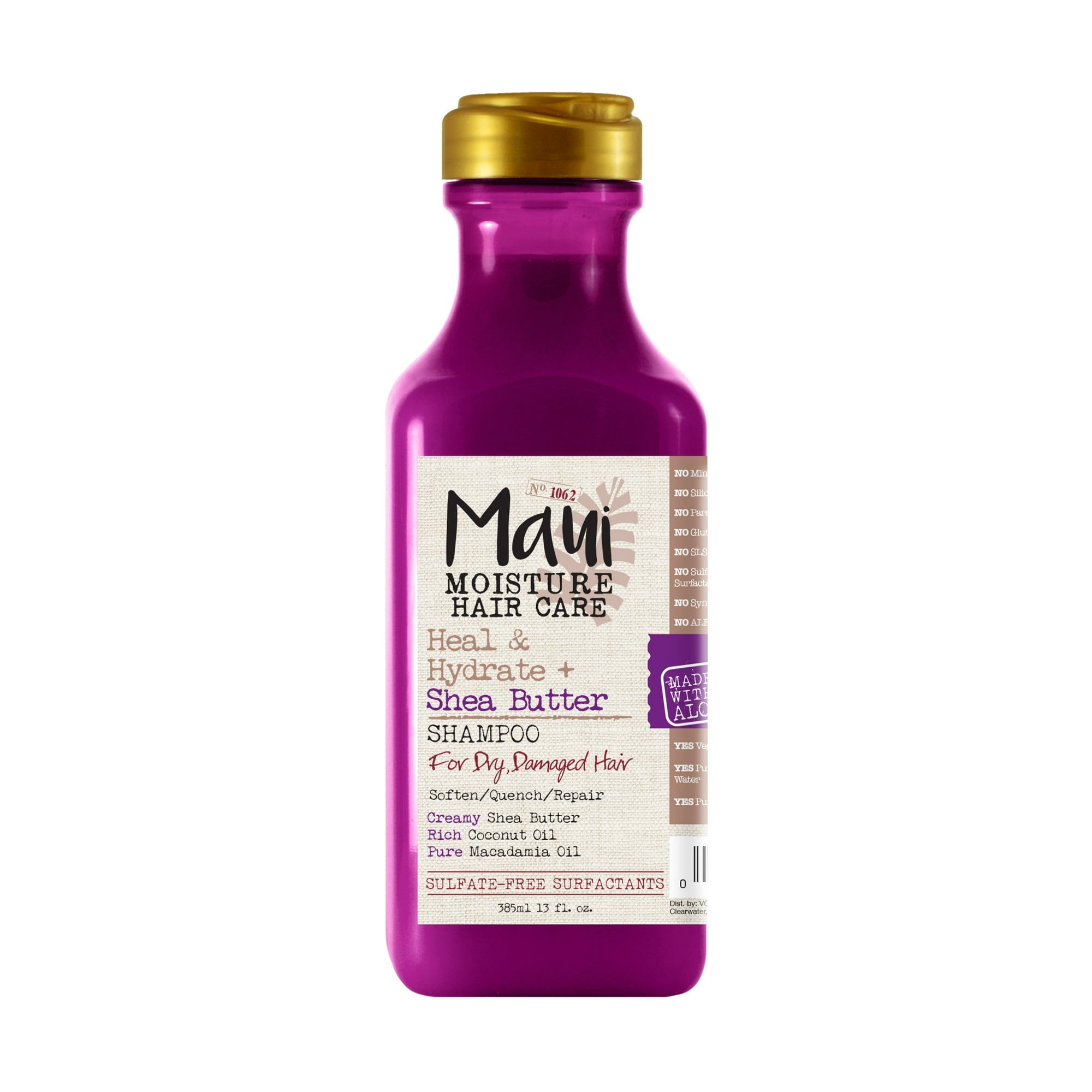 Maui Moisture Heal and Hydrate Plus Shea Butter Hair Shampoo, 13 Oz